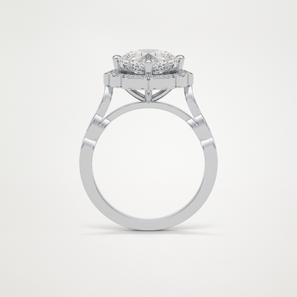 Cushion Milgrain Halo Moissanite Engagement Ring – 2.1 CT Lab-Created Brilliance in 10K/14K/18K Gold 7