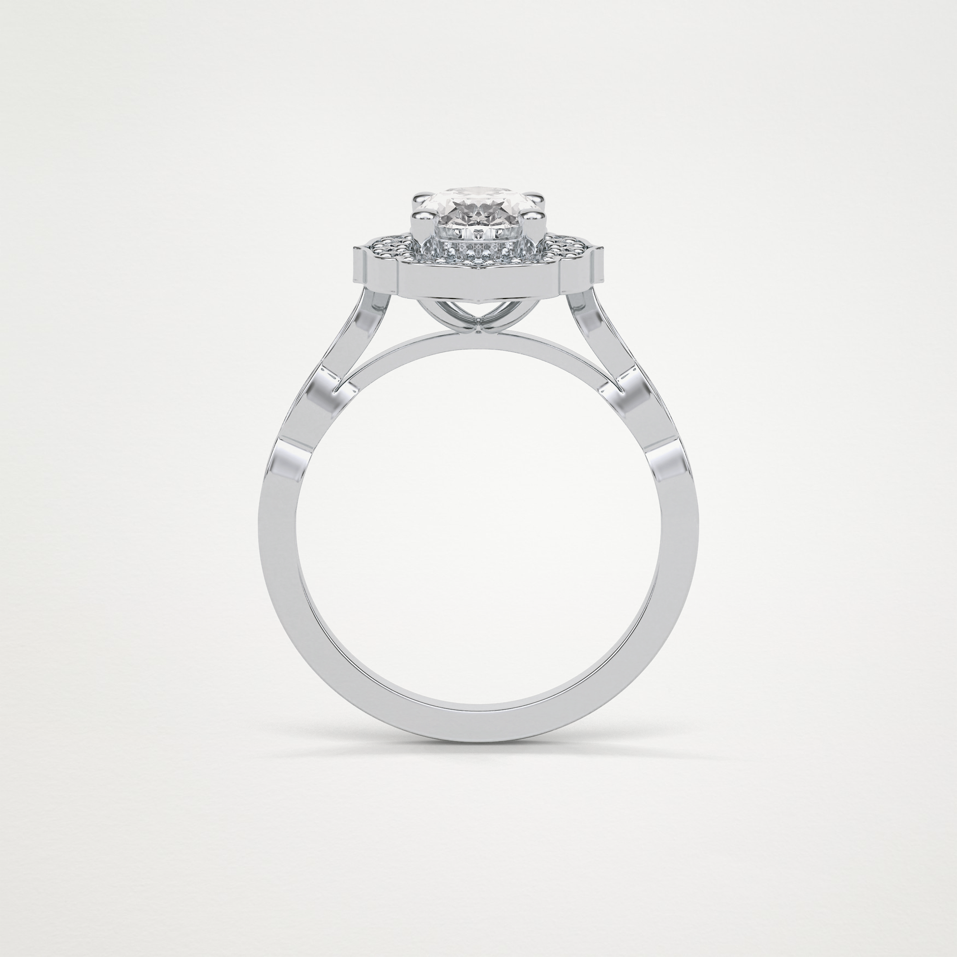 Oval Milgrain Halo Moissanite Engagement Ring – 1.31 CT Lab-Created Brilliance in 10K/14K/18K Gold