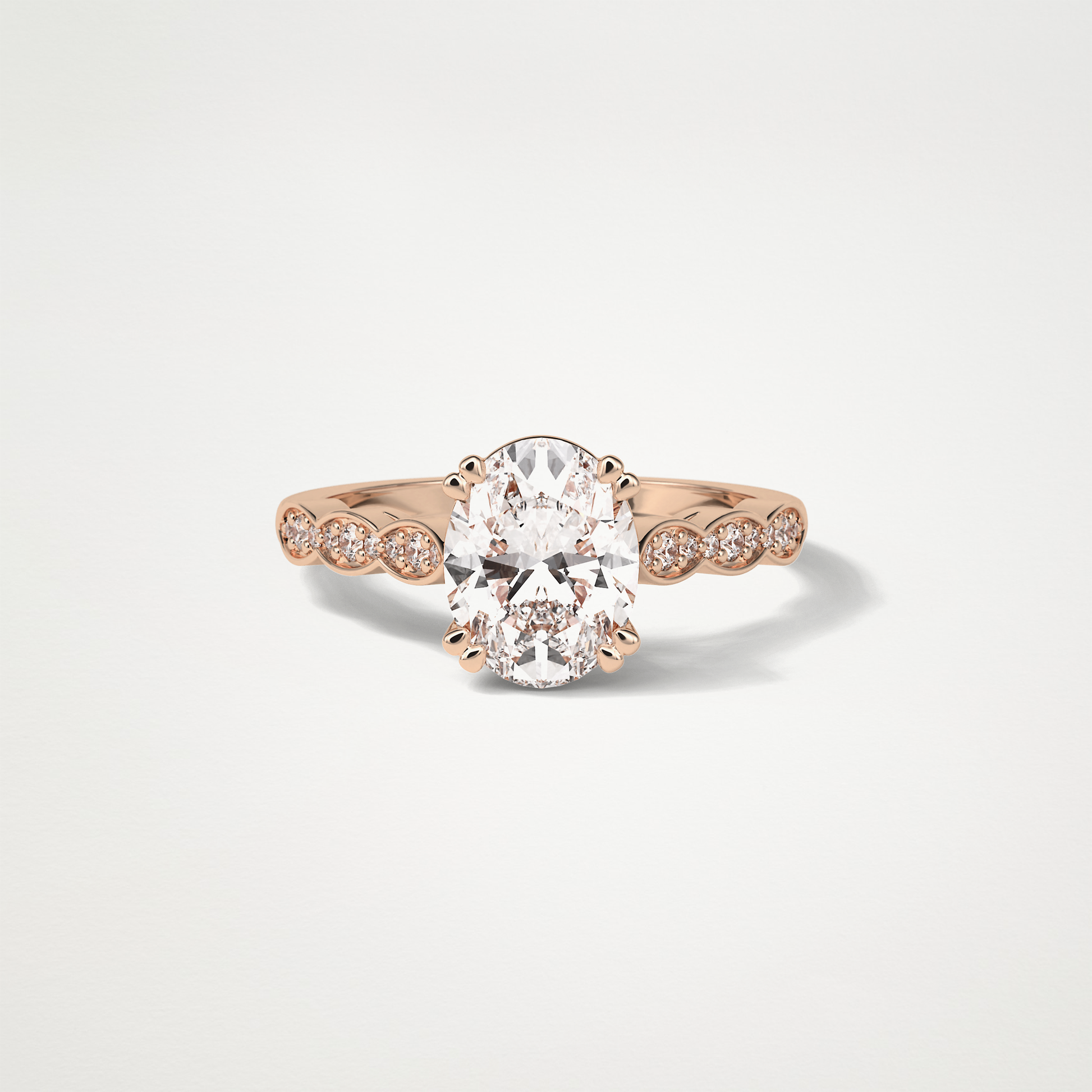 Oval Milgrain Moissanite Engagement Ring – 1.91 CT Lab-Created Brilliance in 10K/14K/18K Gold