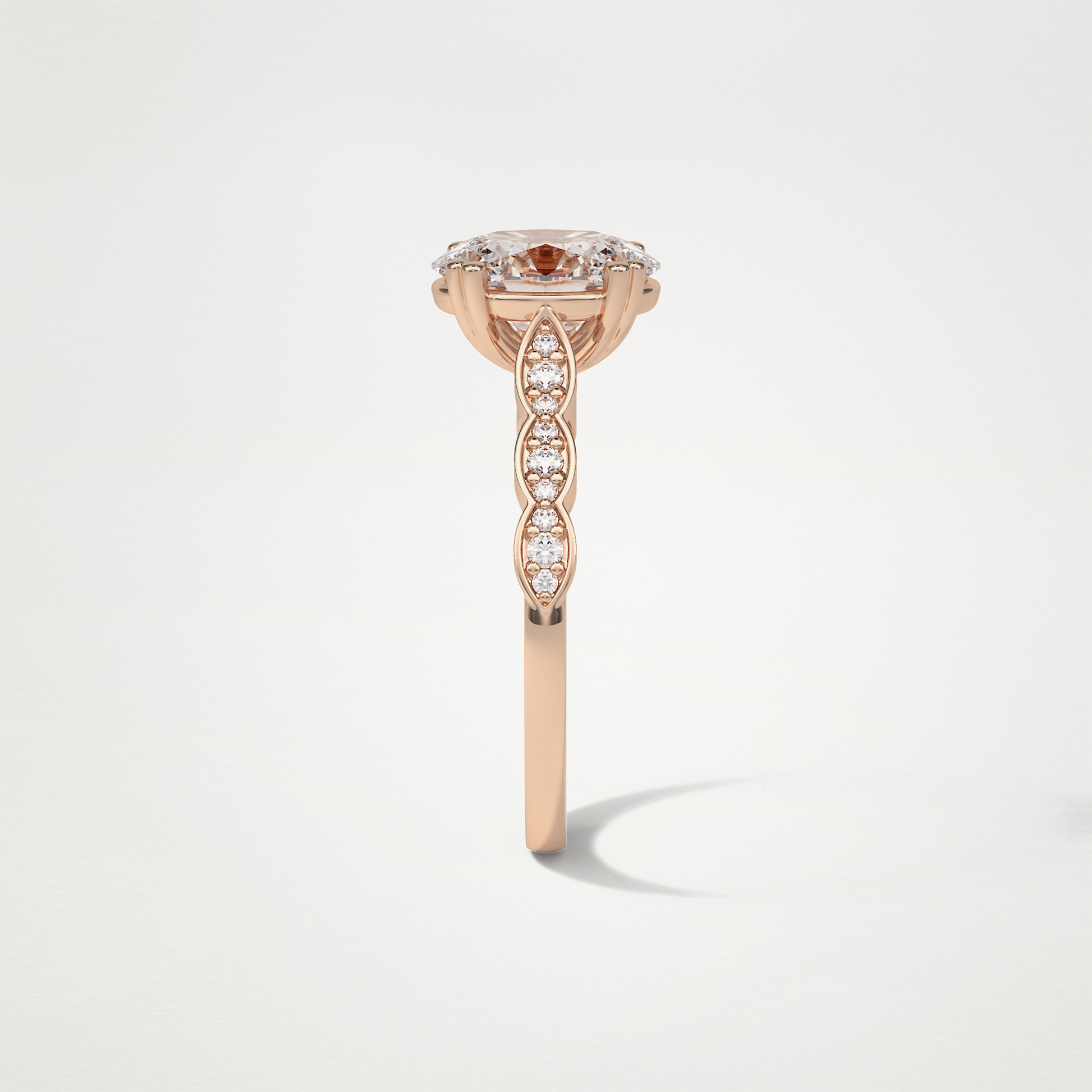 Oval Milgrain Moissanite Engagement Ring – 1.91 CT Lab-Created Brilliance in 10K/14K/18K Gold