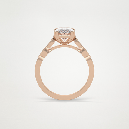 Oval Milgrain Moissanite Engagement Ring – 1.91 CT Lab-Created Brilliance in 10K/14K/18K Gold