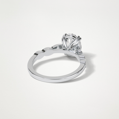 Oval Milgrain Moissanite Engagement Ring – 1.91 CT Lab-Created Brilliance in 10K/14K/18K Gold