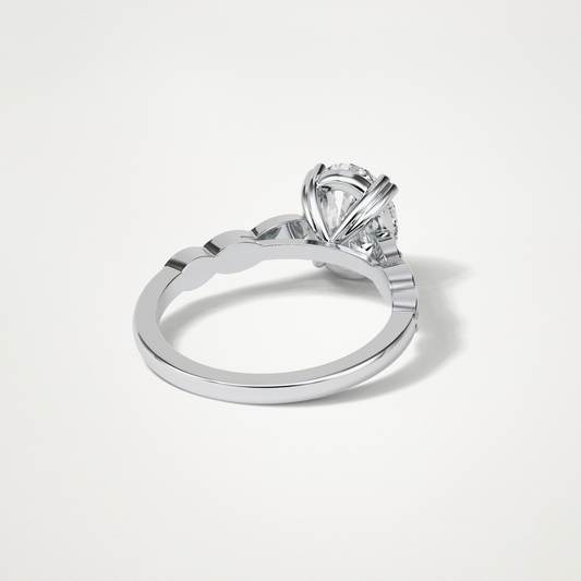 Oval Milgrain Moissanite Engagement Ring – 1.91 CT Lab-Created Brilliance in 10K/14K/18K Gold