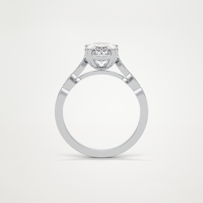 Oval Milgrain Moissanite Engagement Ring – 1.91 CT Lab-Created Brilliance in 10K/14K/18K Gold
