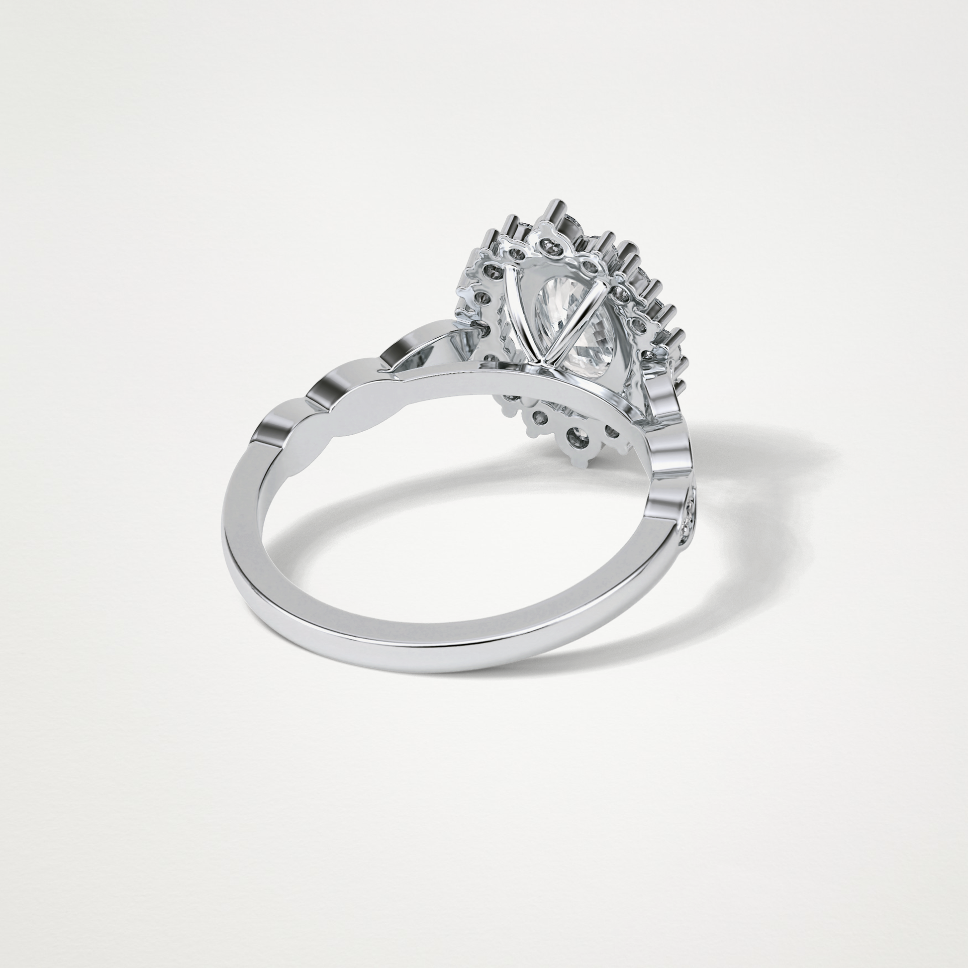 Oval Milgrain Halo Moissanite Engagement Ring – 1.33 CT Lab-Created Brilliance in 10K/14K/18K Gold