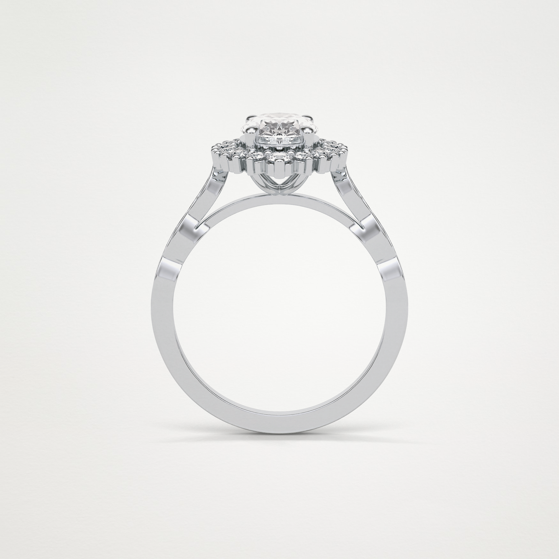 Oval Milgrain Halo Moissanite Engagement Ring – 1.33 CT Lab-Created Brilliance in 10K/14K/18K Gold
