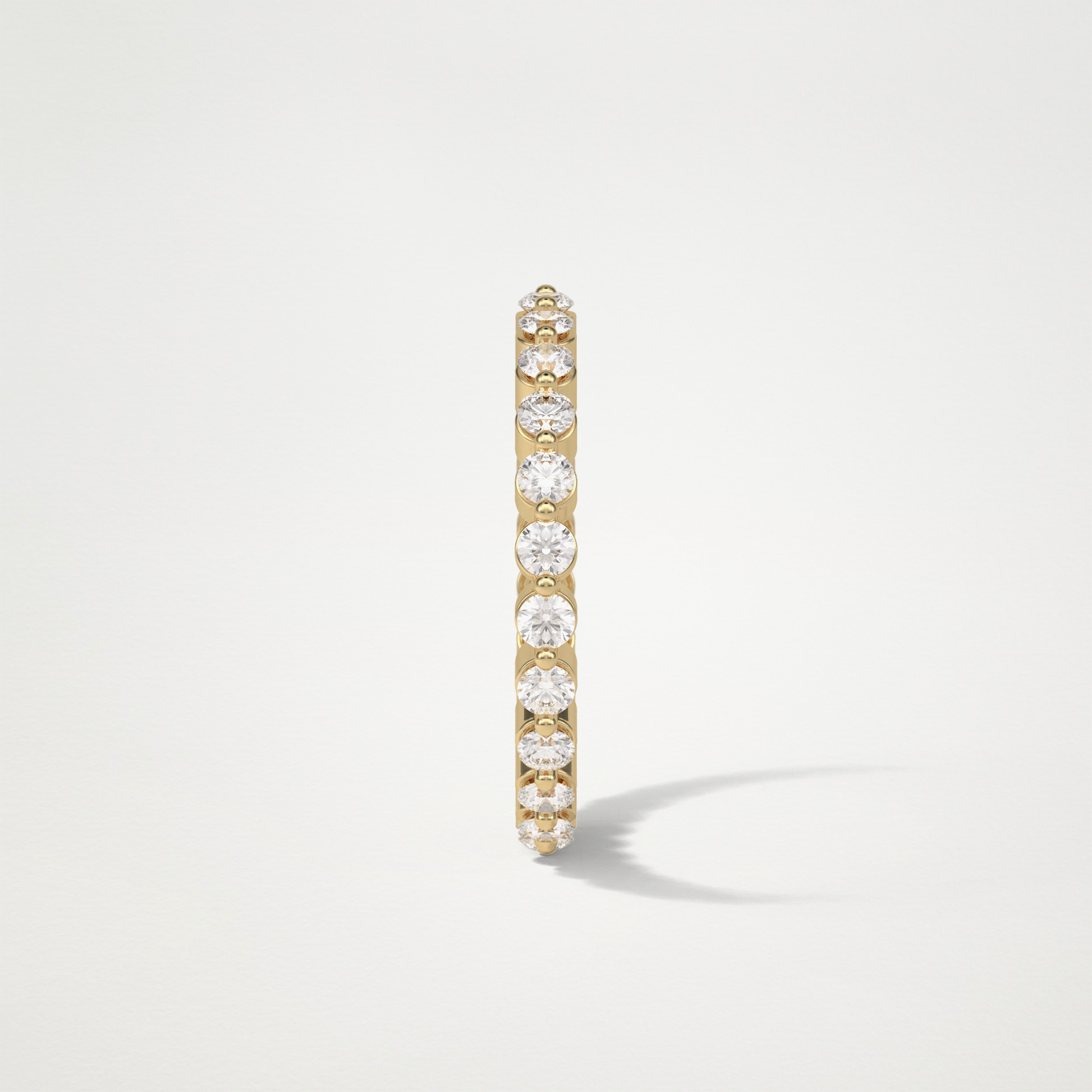 1.2 TCW Round Full Eternity Wedding Band – Solid Gold Elegant and Timeless Design