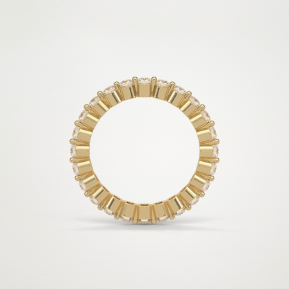 1.2 TCW Round Full Eternity Wedding Band – Solid Gold Elegant and Timeless Design