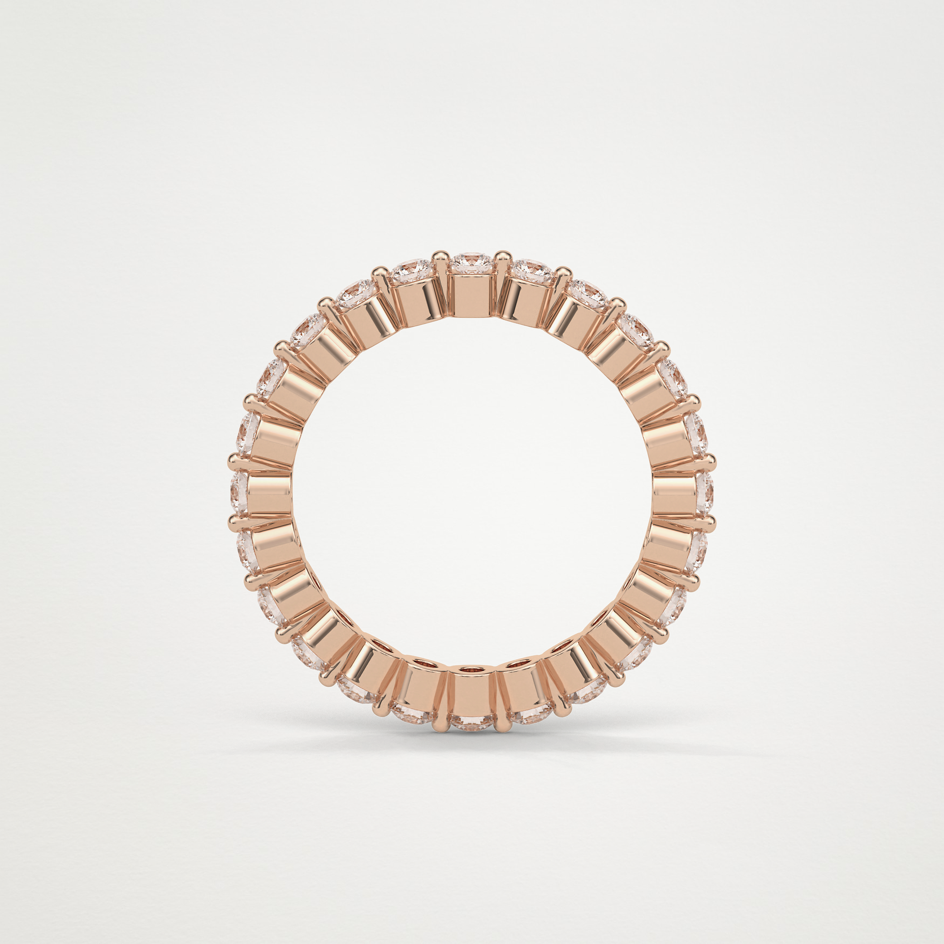 1.2 TCW Round Full Eternity Wedding Band – Solid Gold Elegant and Timeless Design