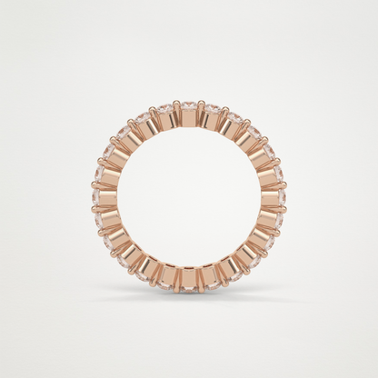 1.2 TCW Round Full Eternity Wedding Band – Solid Gold Elegant and Timeless Design