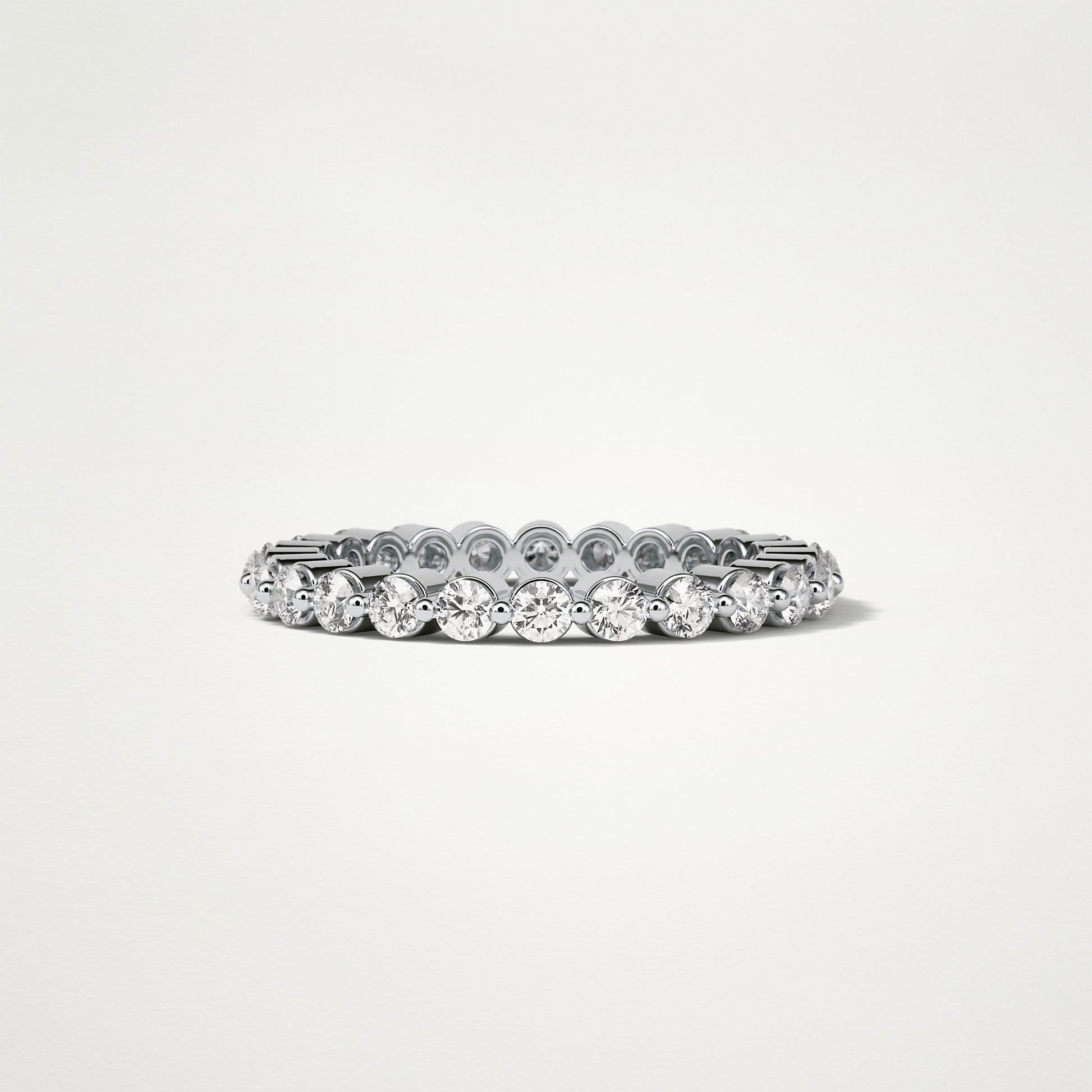 1.2 TCW Round Full Eternity Wedding Band – Solid Gold Elegant and Timeless Design