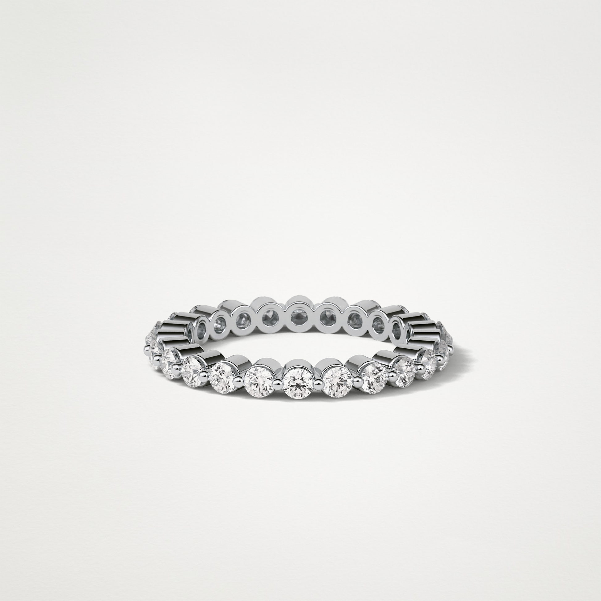 1.2 TCW Round Full Eternity Wedding Band – Solid Gold Elegant and Timeless Design
