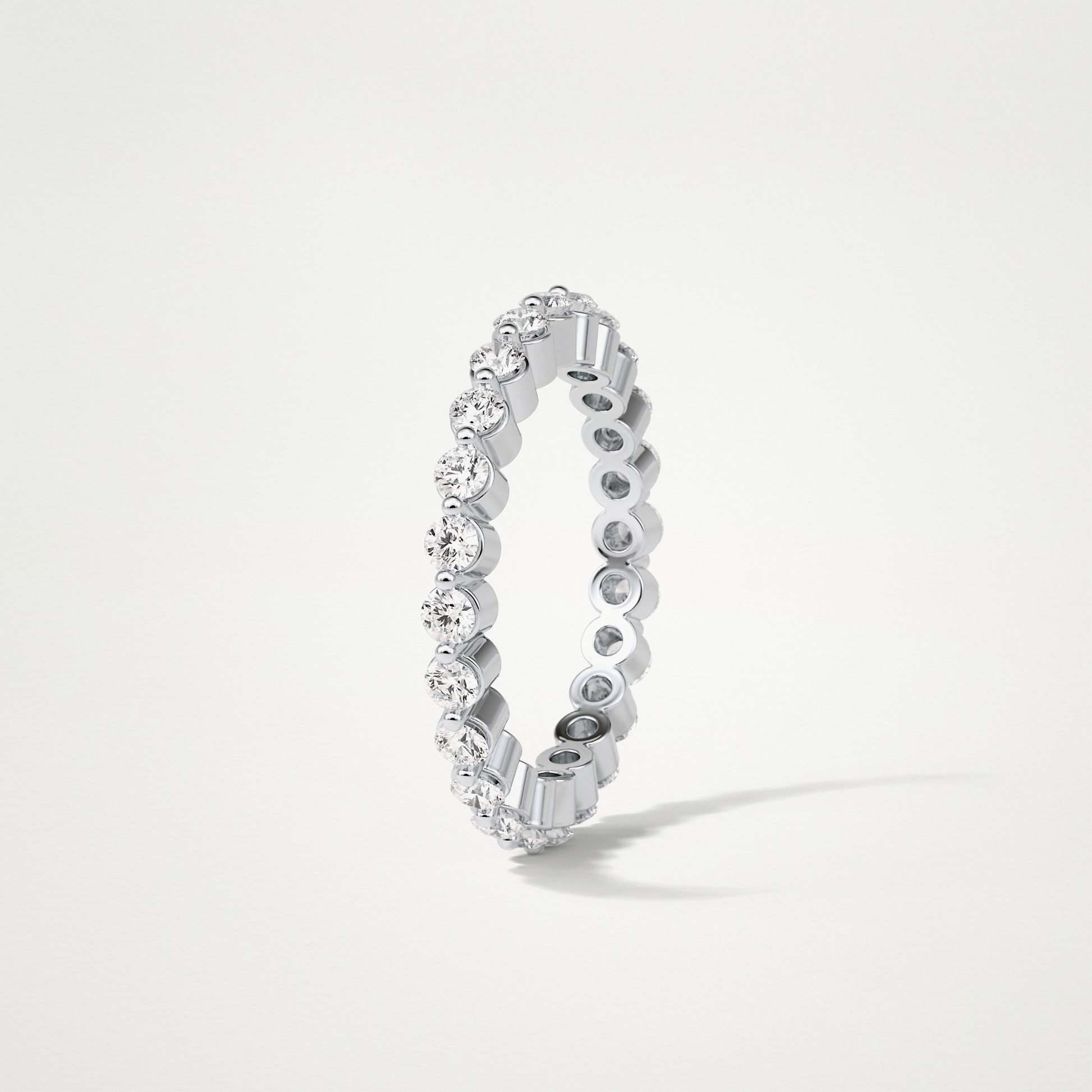 1.2 TCW Round Full Eternity Wedding Band – Solid Gold Elegant and Timeless Design