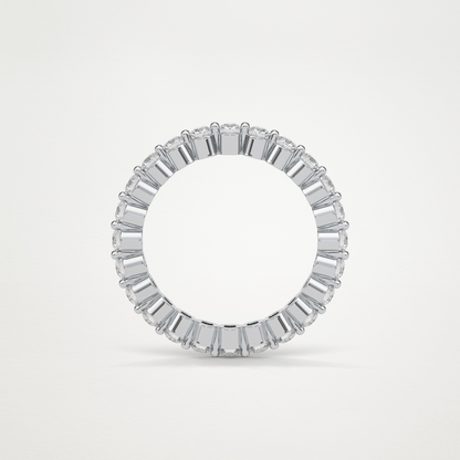 1.2 TCW Round Full Eternity Wedding Band – Solid Gold Elegant and Timeless Design