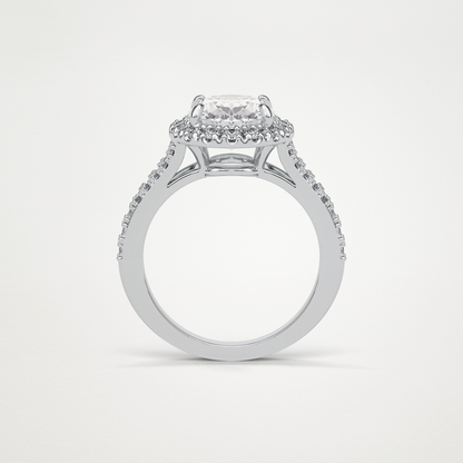 Oval Halo & Split Shank Moissanite Engagement Ring – 2.72 CT Lab-Created Brilliance in 10K/14K/18K Gold