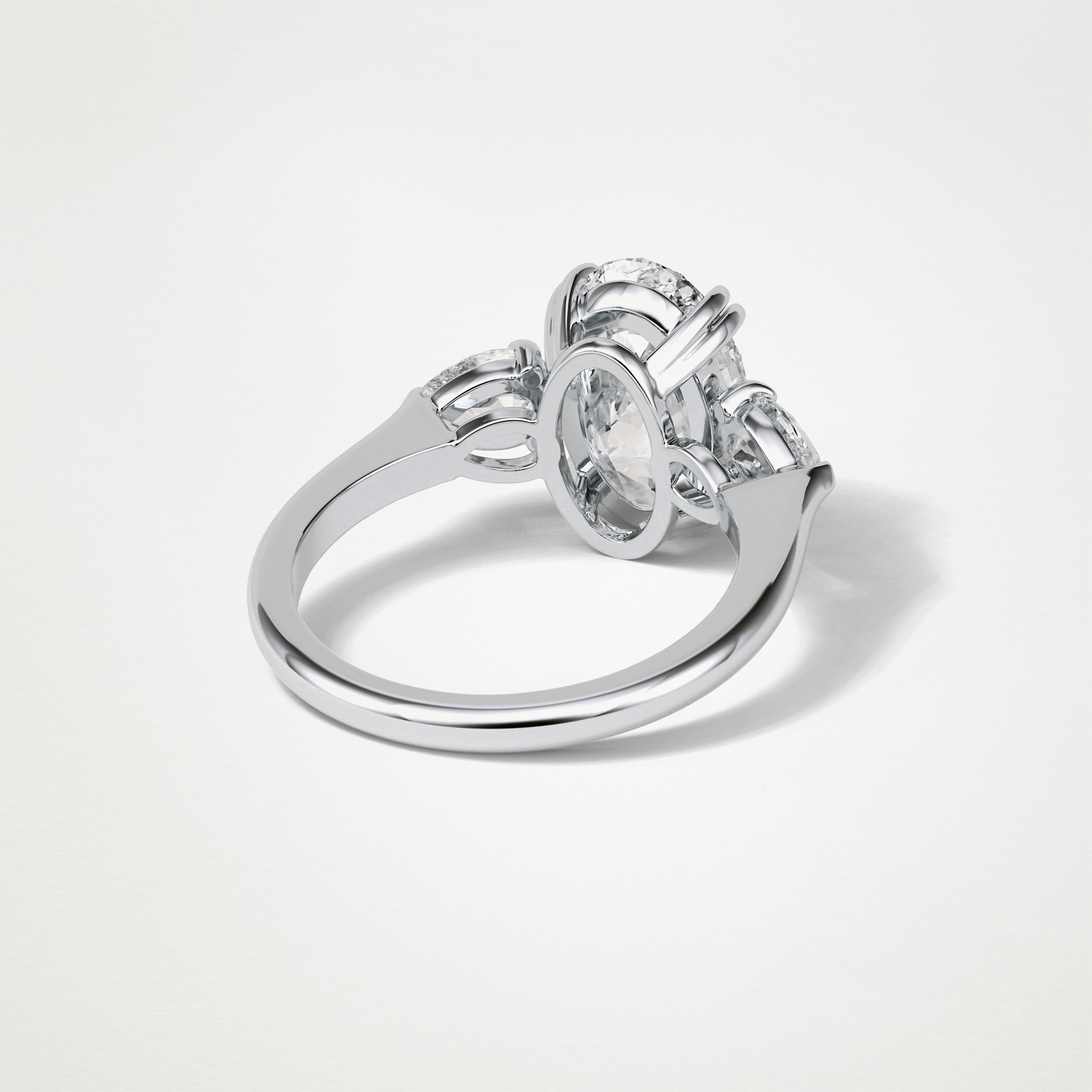 Oval 3 Stone Moissanite Engagement Ring – 3.75 CT Lab-Created Brilliance in 10K/14K/18K Gold