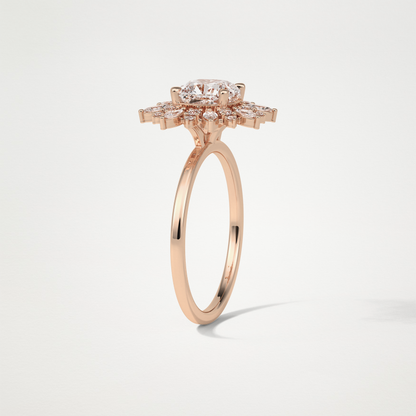 Cushion Cluster Engagement Ring – 1.21 CT Lab-Created Brilliance in 10K/14K/18K Gold