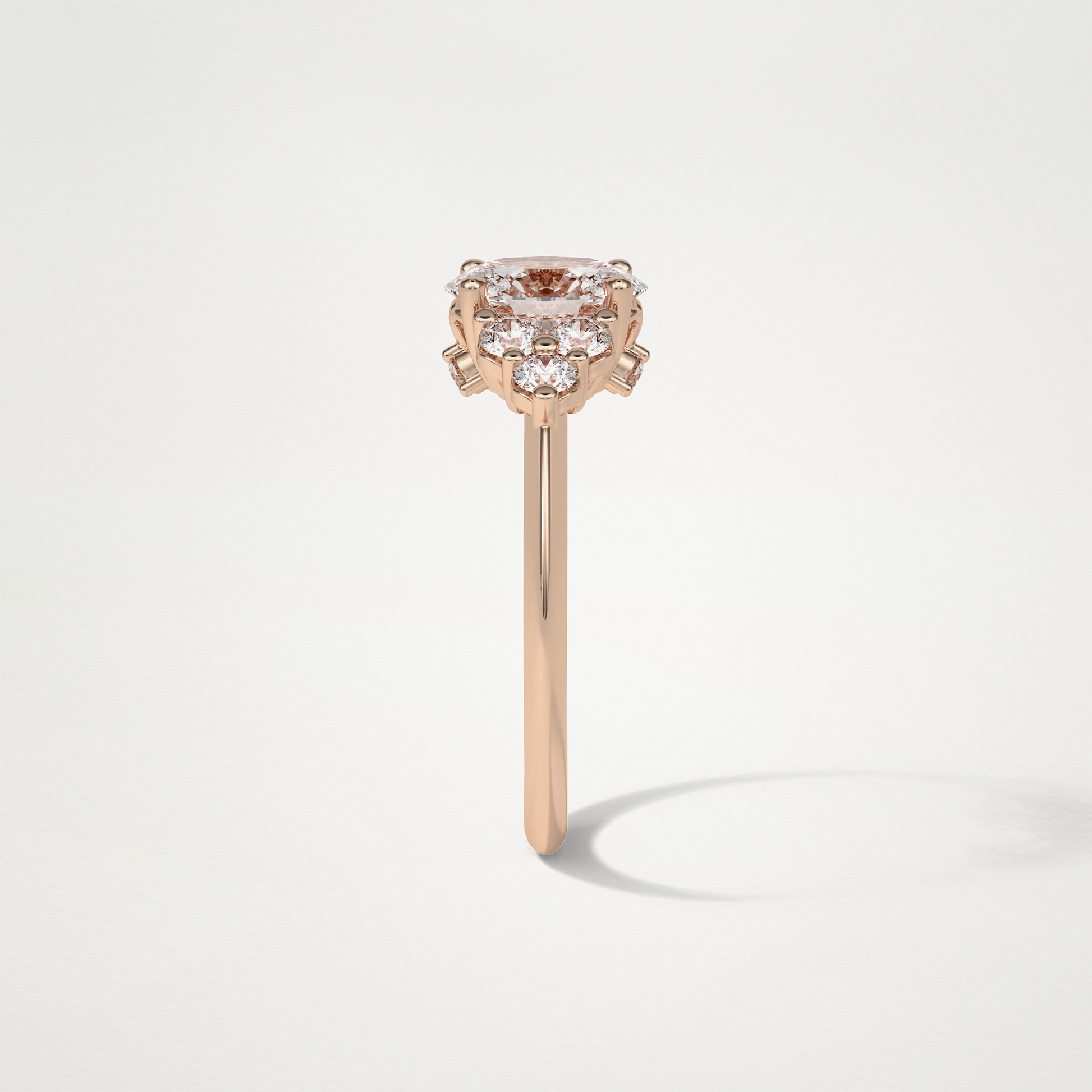 Oval Cluster Engagement Ring – 1.33 CT Lab-Created Brilliance in 10K/14K/18K Gold