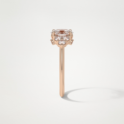 Oval Cluster Engagement Ring – 1.33 CT Lab-Created Brilliance in 10K/14K/18K Gold