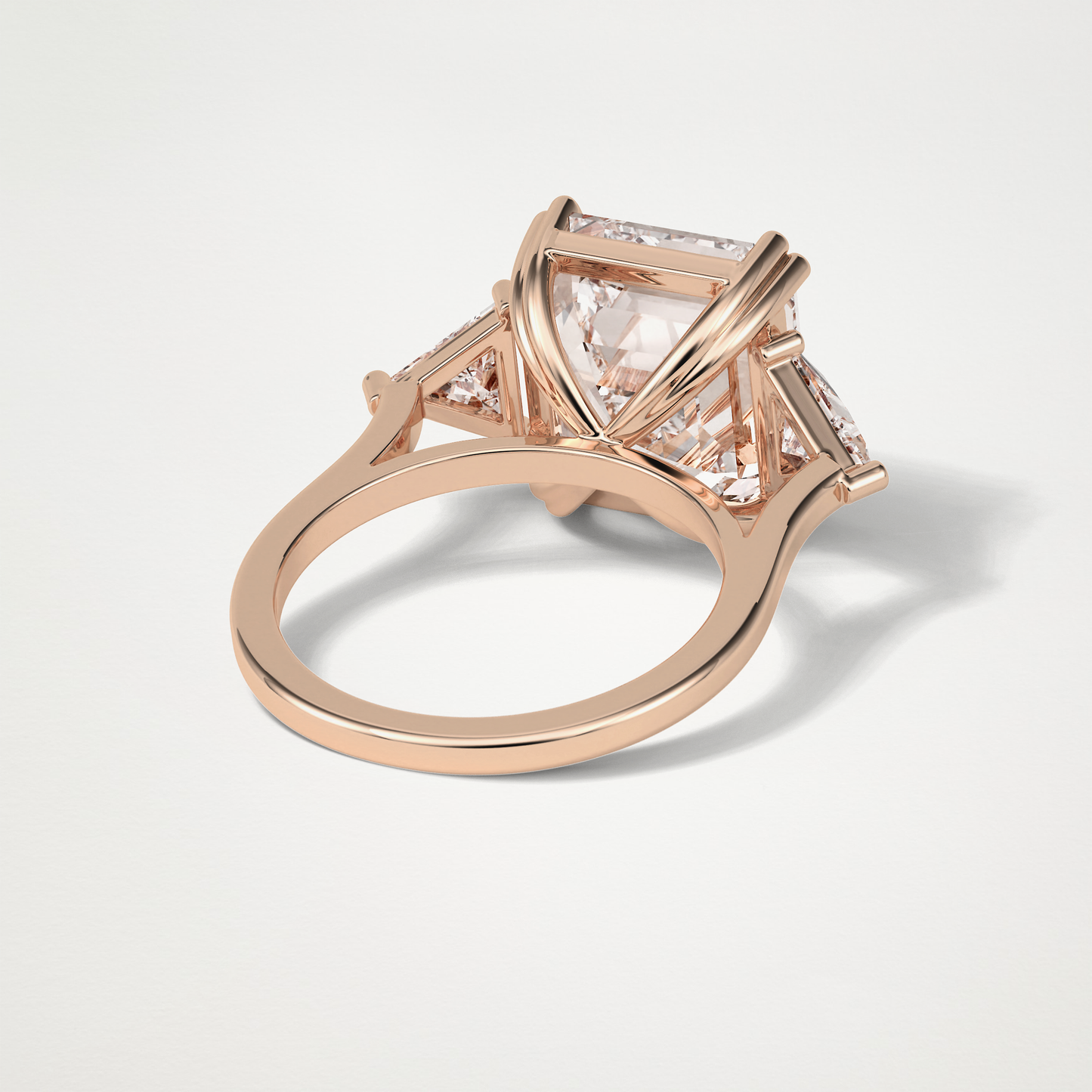 Asscher 3 Stone Engagement Ring – 6.34 CT Lab-Created Brilliance in 10K/14K/18K Gold