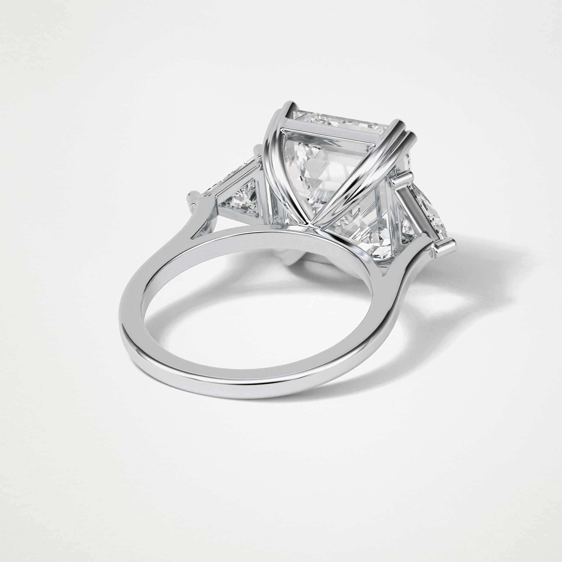 Asscher 3 Stone Engagement Ring – 6.34 CT Lab-Created Brilliance in 10K/14K/18K Gold