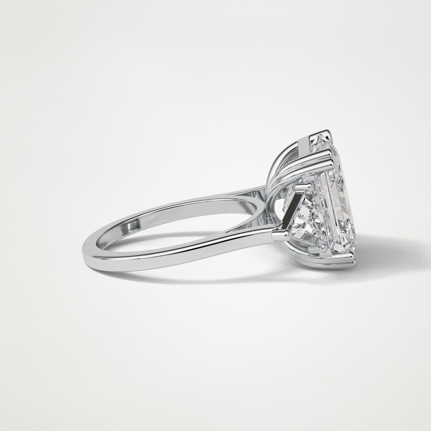 Asscher 3 Stone Engagement Ring – 6.34 CT Lab-Created Brilliance in 10K/14K/18K Gold