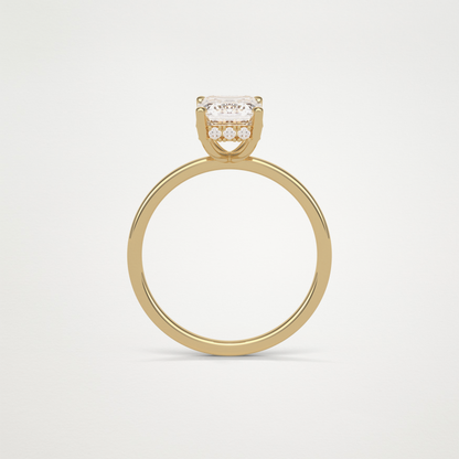 Emerald Hidden Halo Engagement Ring – 1.33 CT Lab-Created Brilliance in 10K/14K/18K Gold