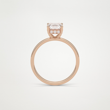 Emerald Hidden Halo Engagement Ring – 1.33 CT Lab-Created Brilliance in 10K/14K/18K Gold