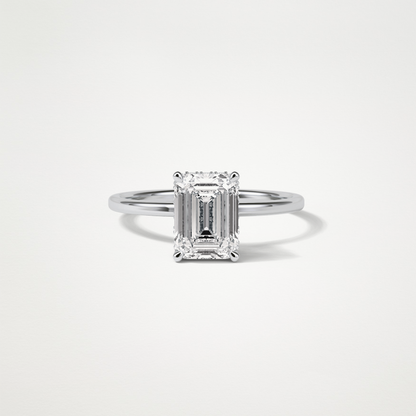 Emerald Hidden Halo Engagement Ring – 1.33 CT Lab-Created Brilliance in 10K/14K/18K Gold
