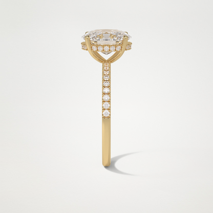 Oval Hidden Halo & Pave Engagement Ring – 2.72 CT Lab-Created Brilliance in 10K/14K/18K Gold