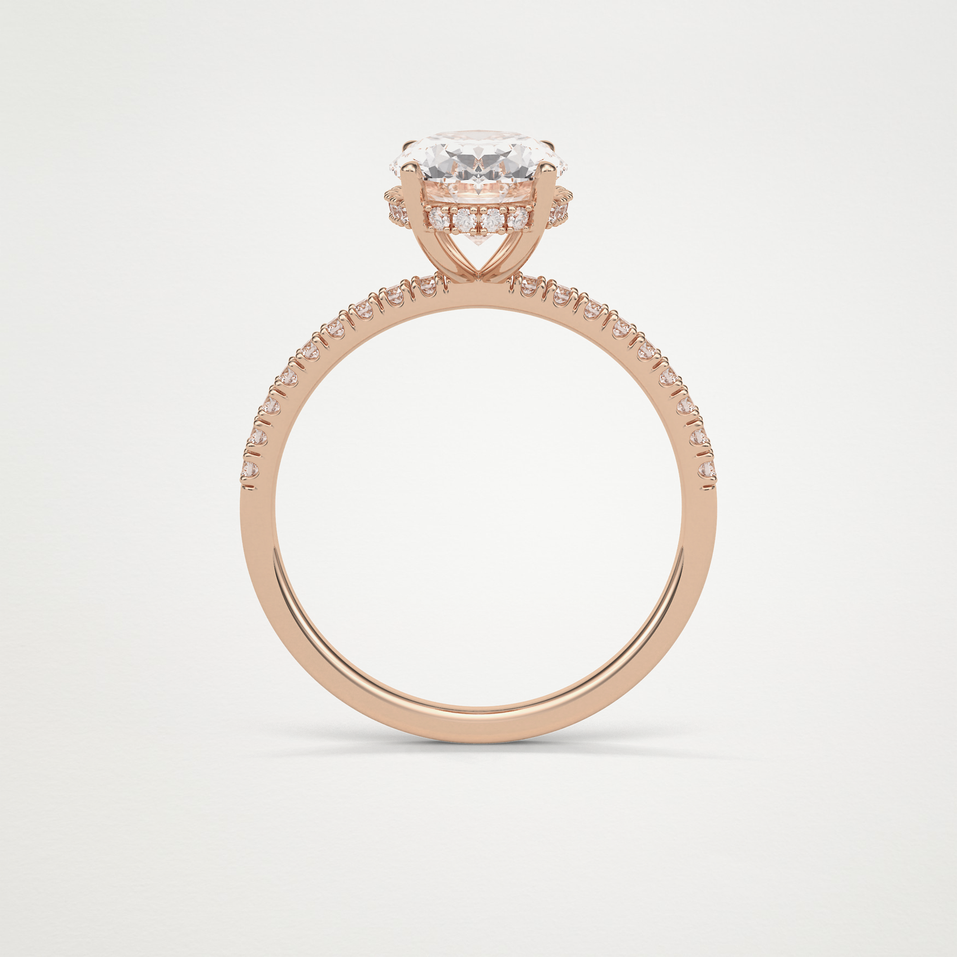 Oval Hidden Halo & Pave Engagement Ring – 2.72 CT Lab-Created Brilliance in 10K/14K/18K Gold