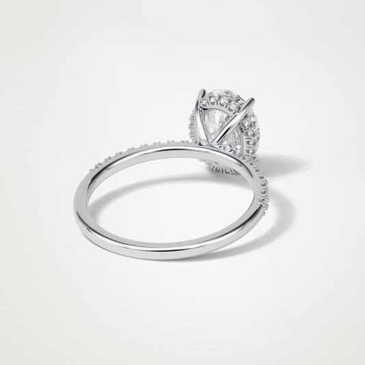 Oval Hidden Halo & Pave Engagement Ring – 2.72 CT Lab-Created Brilliance in 10K/14K/18K Gold