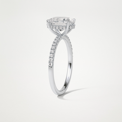 Oval Hidden Halo & Pave Engagement Ring – 2.72 CT Lab-Created Brilliance in 10K/14K/18K Gold