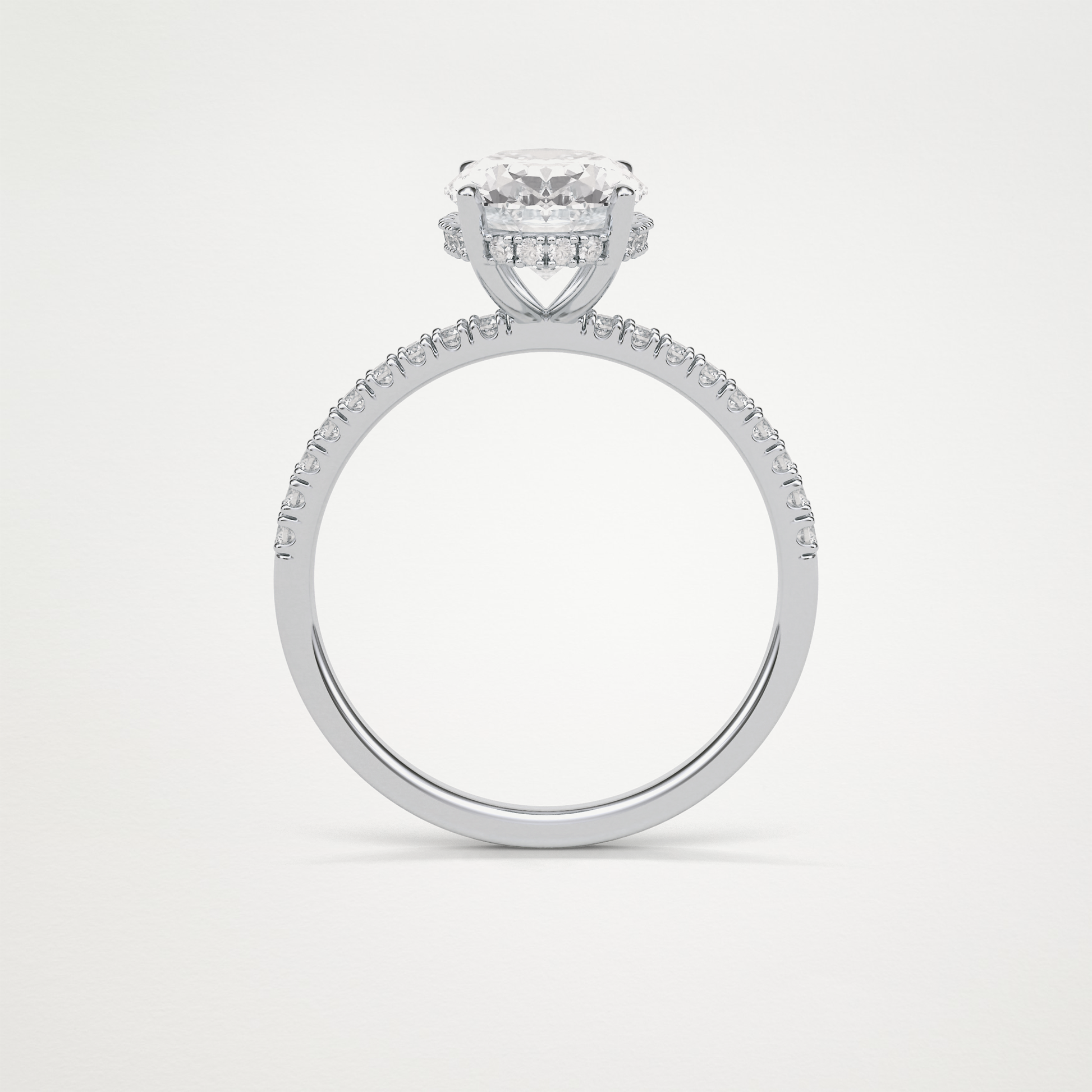 Oval Hidden Halo & Pave Engagement Ring – 2.72 CT Lab-Created Brilliance in 10K/14K/18K Gold