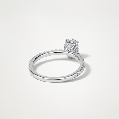 Oval Hidden Halo & Pave Engagement Ring – 1.33 CT Lab-Created Brilliance in 10K/14K/18K Gold