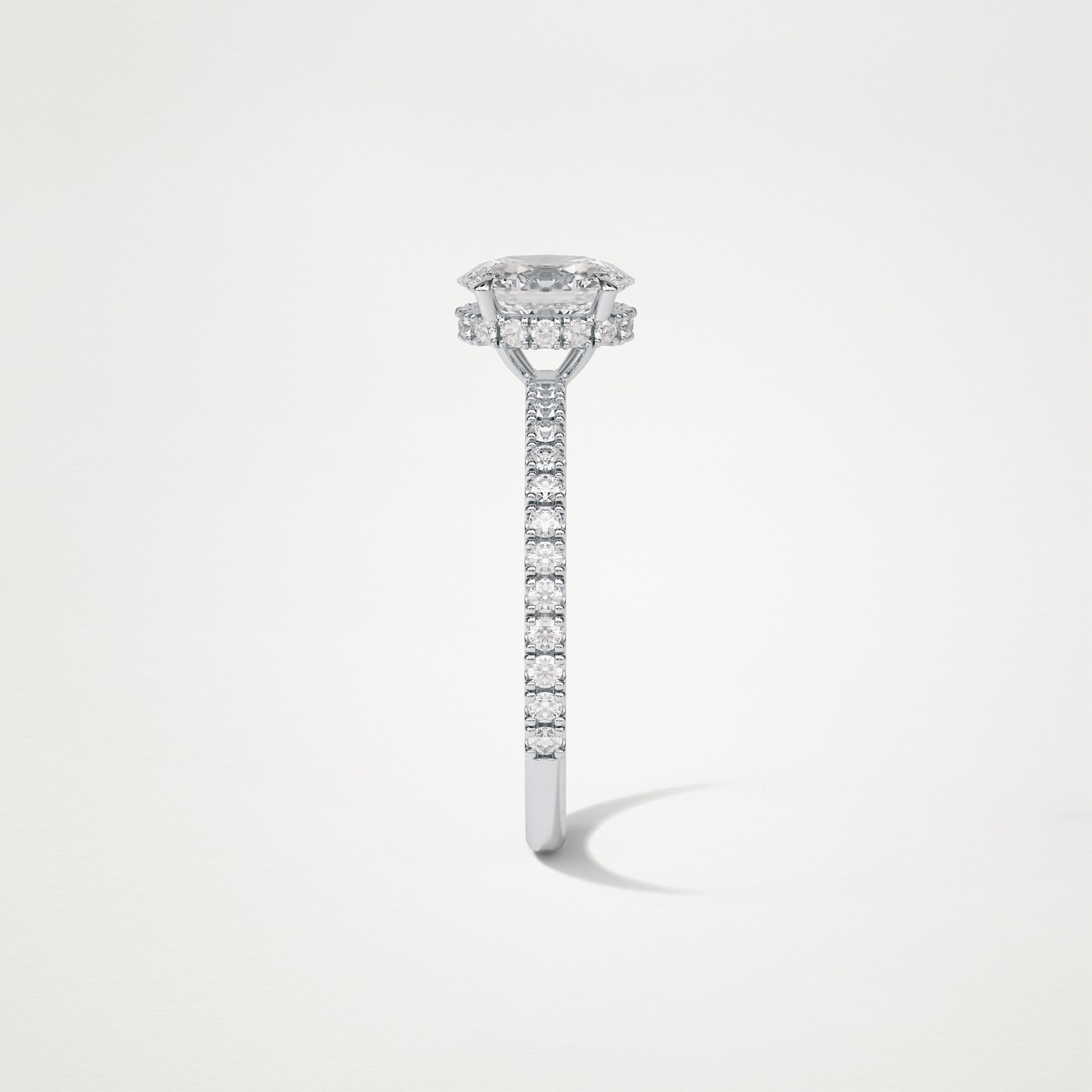 Oval Hidden Halo & Pave Engagement Ring – 1.33 CT Lab-Created Brilliance in 10K/14K/18K Gold