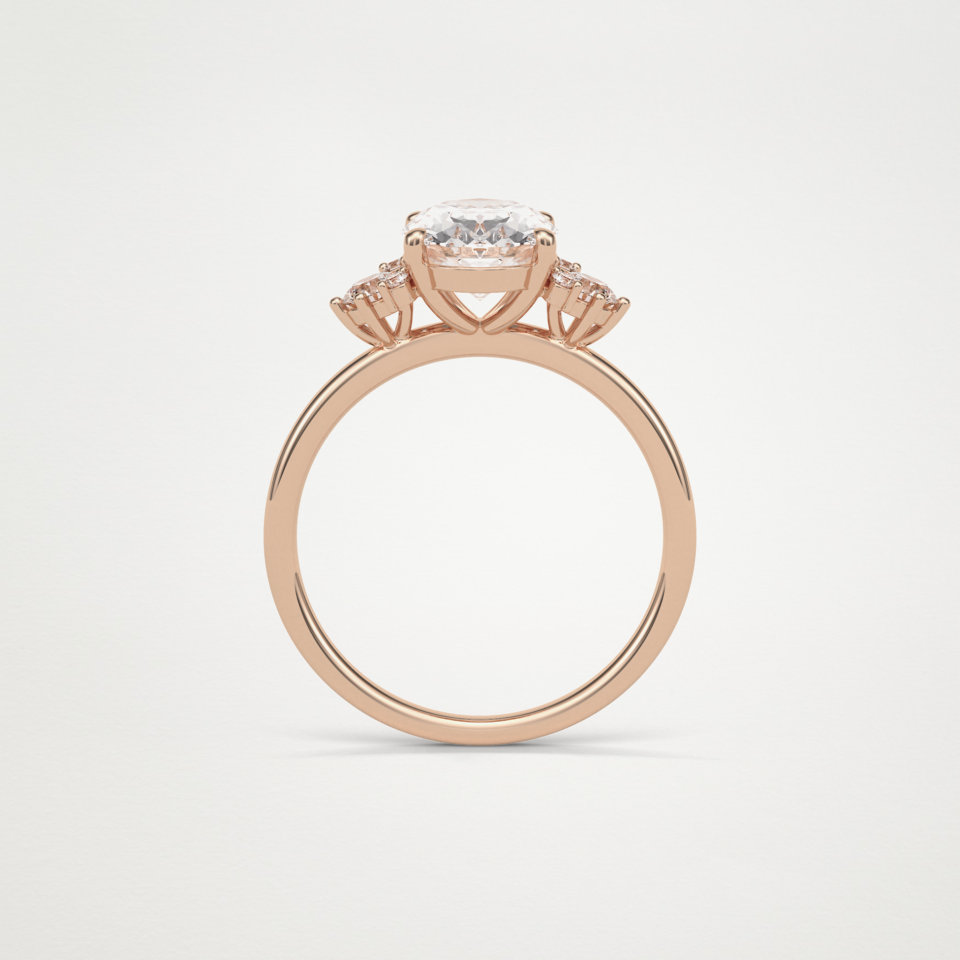 Oval Cluster Engagement Ring – 1.91 CT Lab-Created Brilliance in 10K/14K/18K Gold