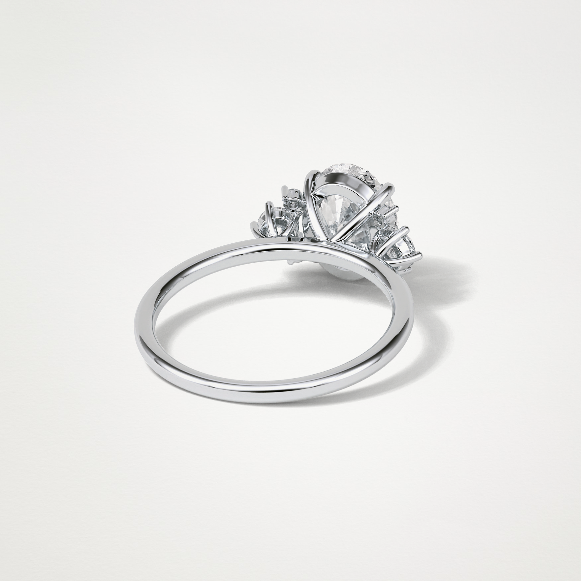 Oval Cluster Engagement Ring – 1.91 CT Lab-Created Brilliance in 10K/14K/18K Gold