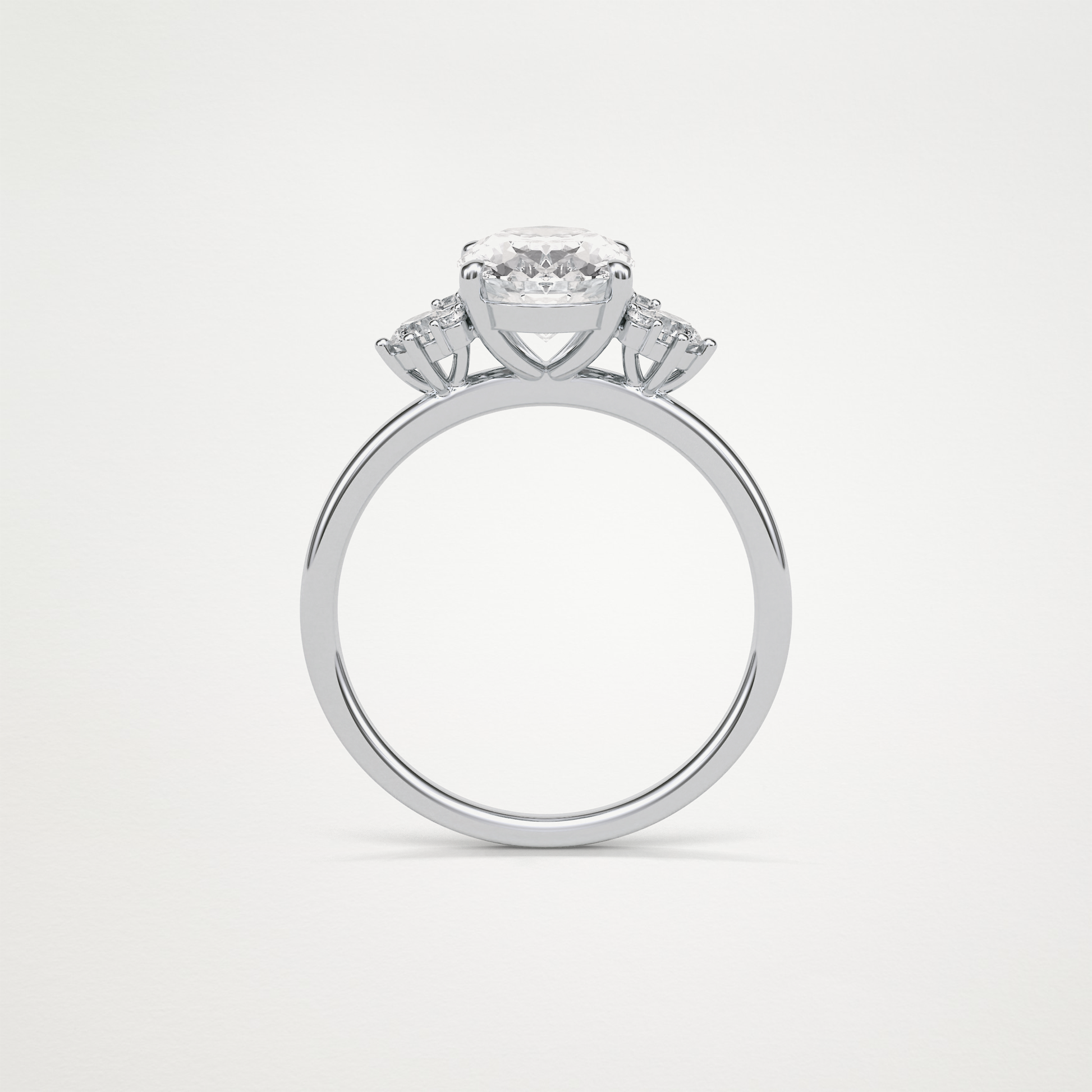 Oval Cluster Engagement Ring – 1.91 CT Lab-Created Brilliance in 10K/14K/18K Gold