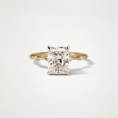 Radiant Dainty Engagement Ring – 2.43 CT Lab-Created Brilliance in 10K/14K/18K Gold