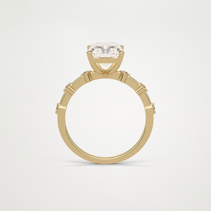 Radiant Dainty Engagement Ring – 2.43 CT Lab-Created Brilliance in 10K/14K/18K Gold