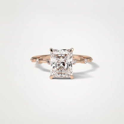 Radiant Dainty Engagement Ring – 2.43 CT Lab-Created Brilliance in 10K/14K/18K Gold