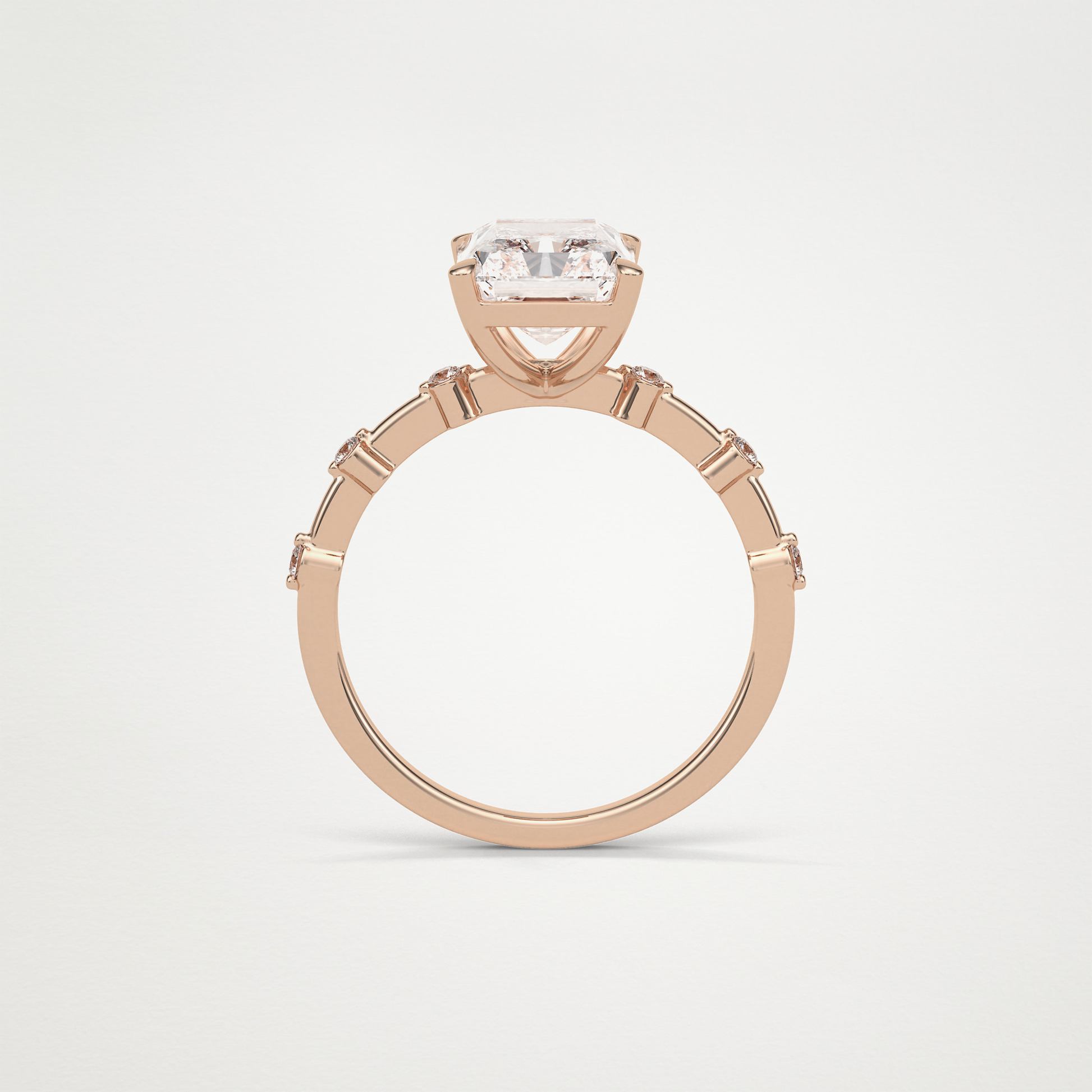 Radiant Dainty Engagement Ring – 2.43 CT Lab-Created Brilliance in 10K/14K/18K Gold