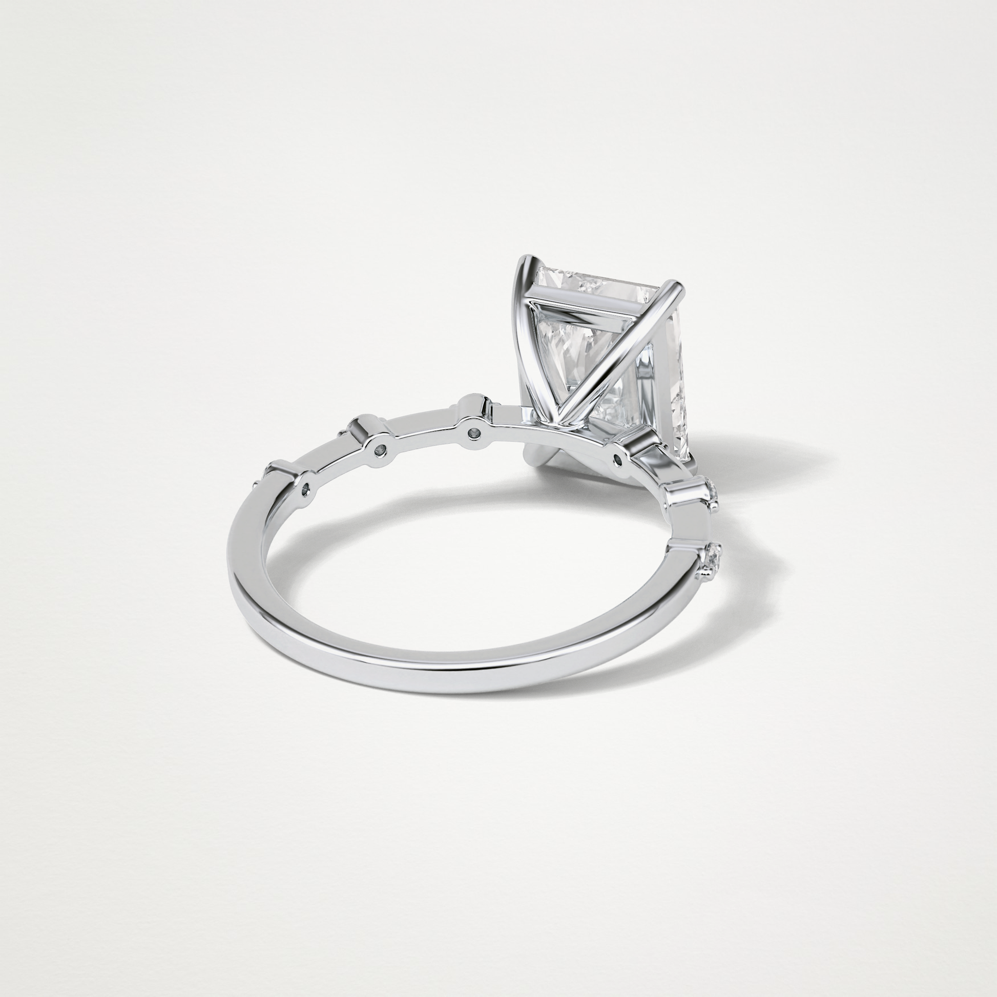 Radiant Dainty Engagement Ring – 2.43 CT Lab-Created Brilliance in 10K/14K/18K Gold