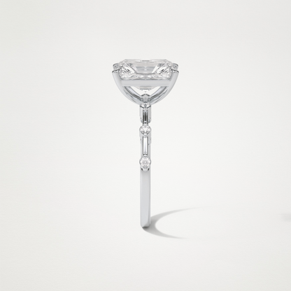 Radiant Dainty Engagement Ring – 2.43 CT Lab-Created Brilliance in 10K/14K/18K Gold