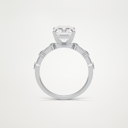 Radiant Dainty Engagement Ring – 2.43 CT Lab-Created Brilliance in 10K/14K/18K Gold