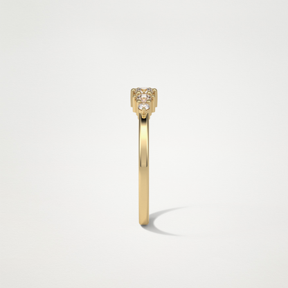 5 Stone Wedding Band – Solid Gold Elegant and Timeless Design