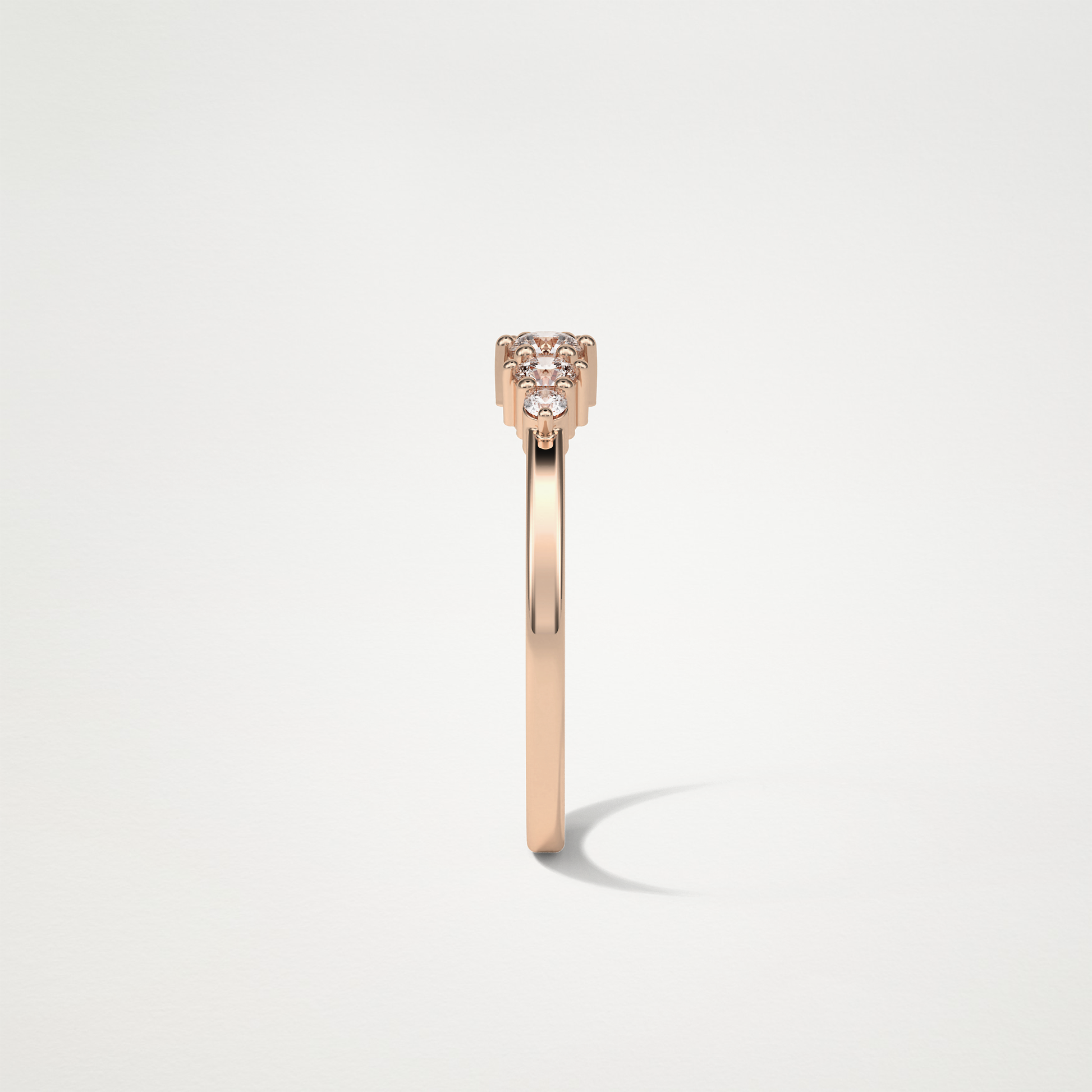 5 Stone Wedding Band – Solid Gold Elegant and Timeless Design