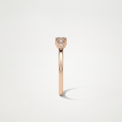 5 Stone Wedding Band – Solid Gold Elegant and Timeless Design