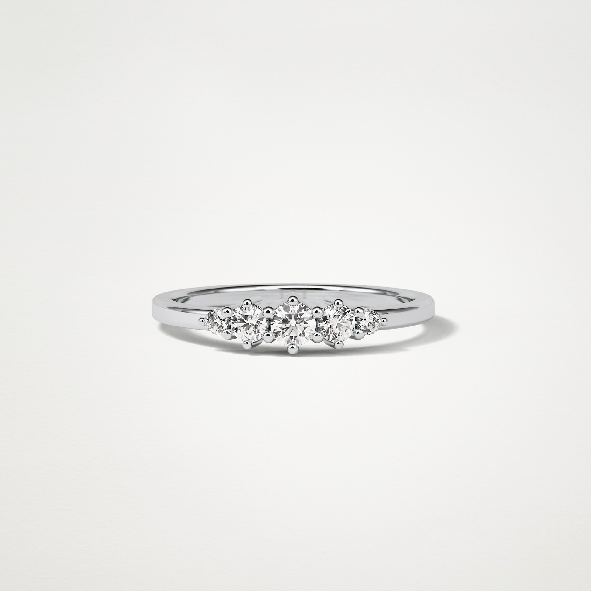 5 Stone Wedding Band – Solid Gold Elegant and Timeless Design